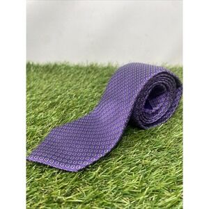 Ralph Lauren Purple Label Mens Silk Tie Italy Purple Medallion Geometric Preppy